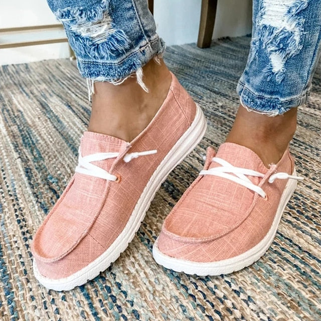 Dam Sneakers – Snörning – Andningsbar Design – Lättviktig och Bekväm Passform