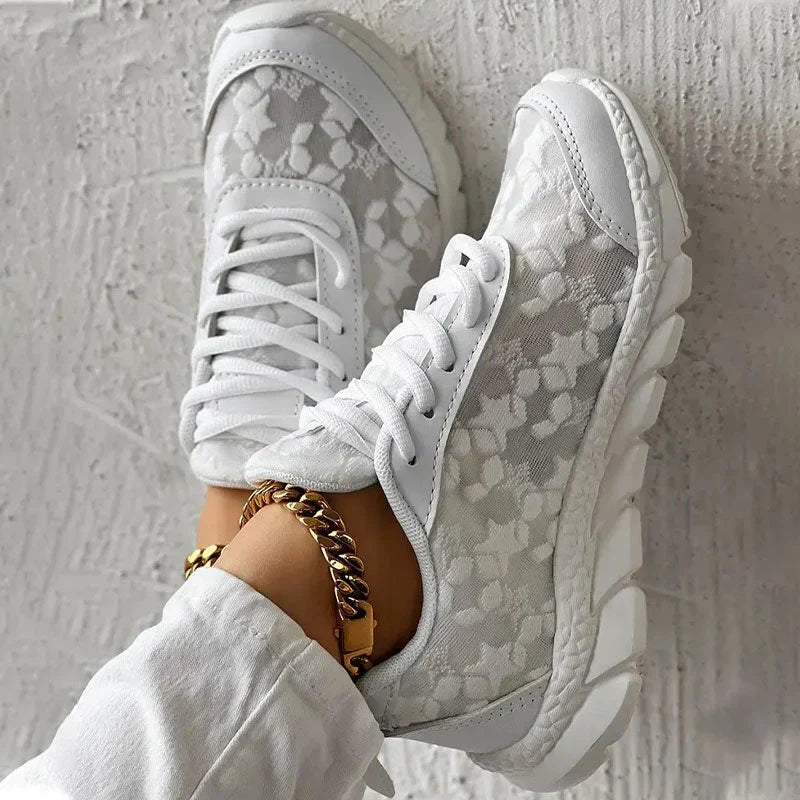 Dam Sneakers – Lätt Dämpad Sula – Bekväm Passform Casual
