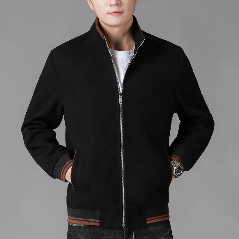 Herrjacka i mocka – Regular fit – Dragkedja – Ribbade muddar – Bombermodell