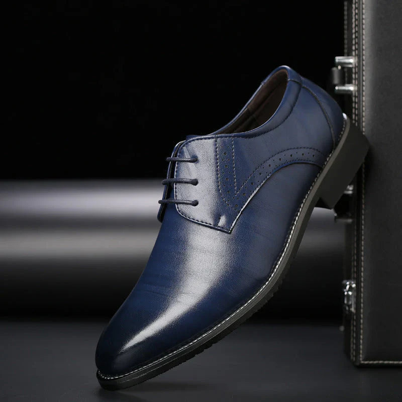 Herrskor – Dressmodell – Skinn – Brogue-Detaljer – Klassisk Passform