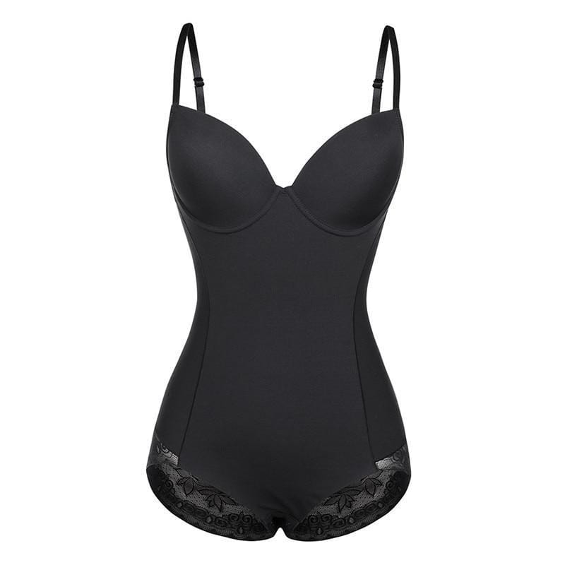 Dam Bodysuit – Sömlös Passform – Justerbara Band – Spetsdetalj – Formande Effekt