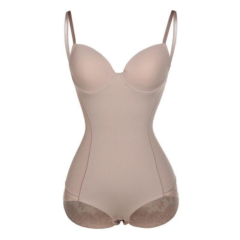 Dam Bodysuit – Sömlös Passform – Justerbara Band – Spetsdetalj – Formande Effekt