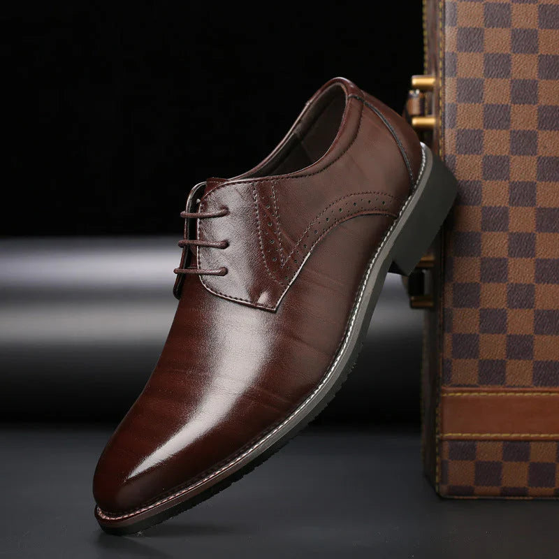 Herrskor – Dressmodell – Skinn – Brogue-Detaljer – Klassisk Passform