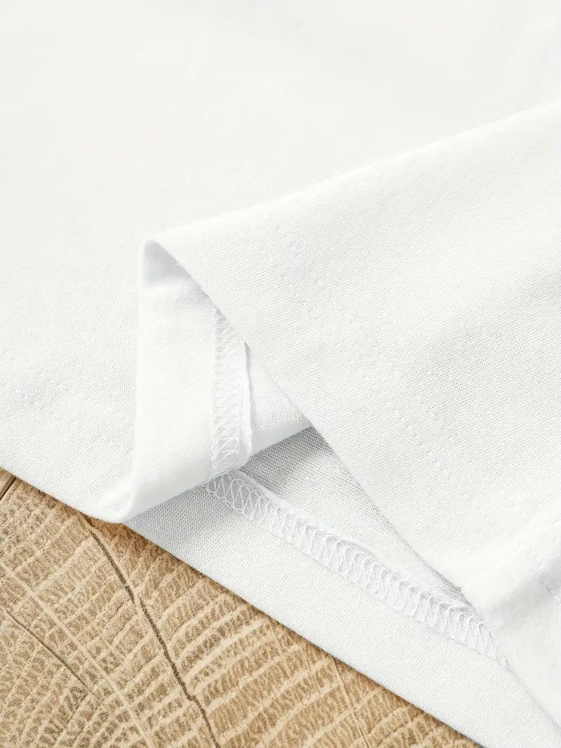 Dam T-shirt – Avslappnad Passform – Andningsbar Mix – Blommigt Tryck – Kort Ärm