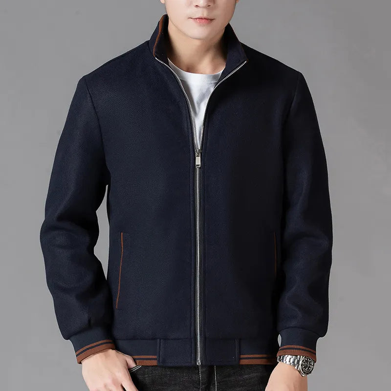 Herrjacka i mocka – Regular fit – Dragkedja – Ribbade muddar – Bombermodell
