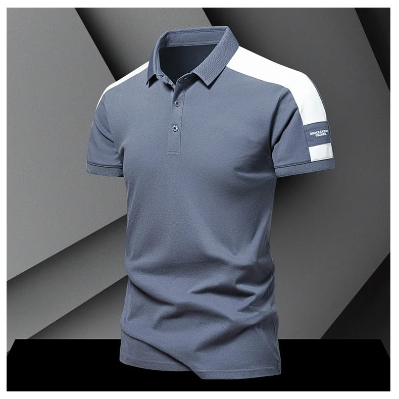 Herrpikétröja – Slim Fit – Kort Ärm – Andningsbar Mix – Modern Smart Stil