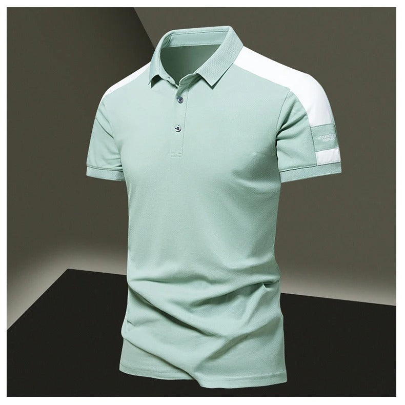 Herrpikétröja – Slim Fit – Kort Ärm – Andningsbar Mix – Modern Smart Stil