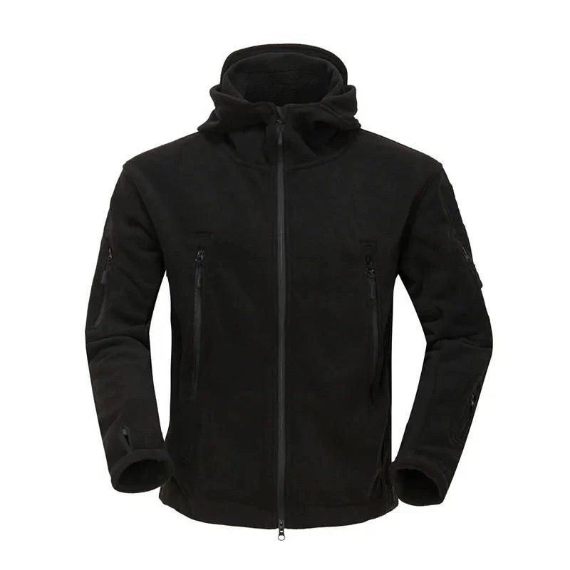 Herrjacka Fleece – Regular Fit – Huva – Hel Dragkedja – Fickor Med Dragkedja