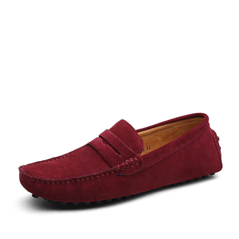 Herrloafers – Mockasinsiluett – Mjuk Mockakänsla – Slip-on – Pennyrem – Halkfri Sula