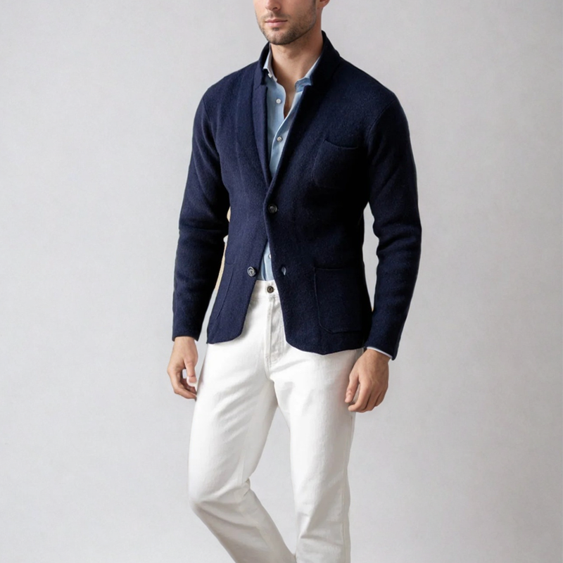 Herrkavaj – Slim Fit – Enkelknäppt – Klassisk Kavajslagsdesign