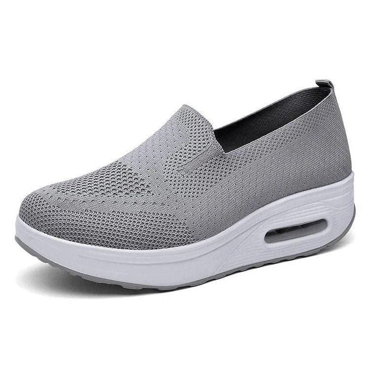 Damsneakers – Lättvikt Slip-on – Andningsbar Mesh – Dämpad Platåsula