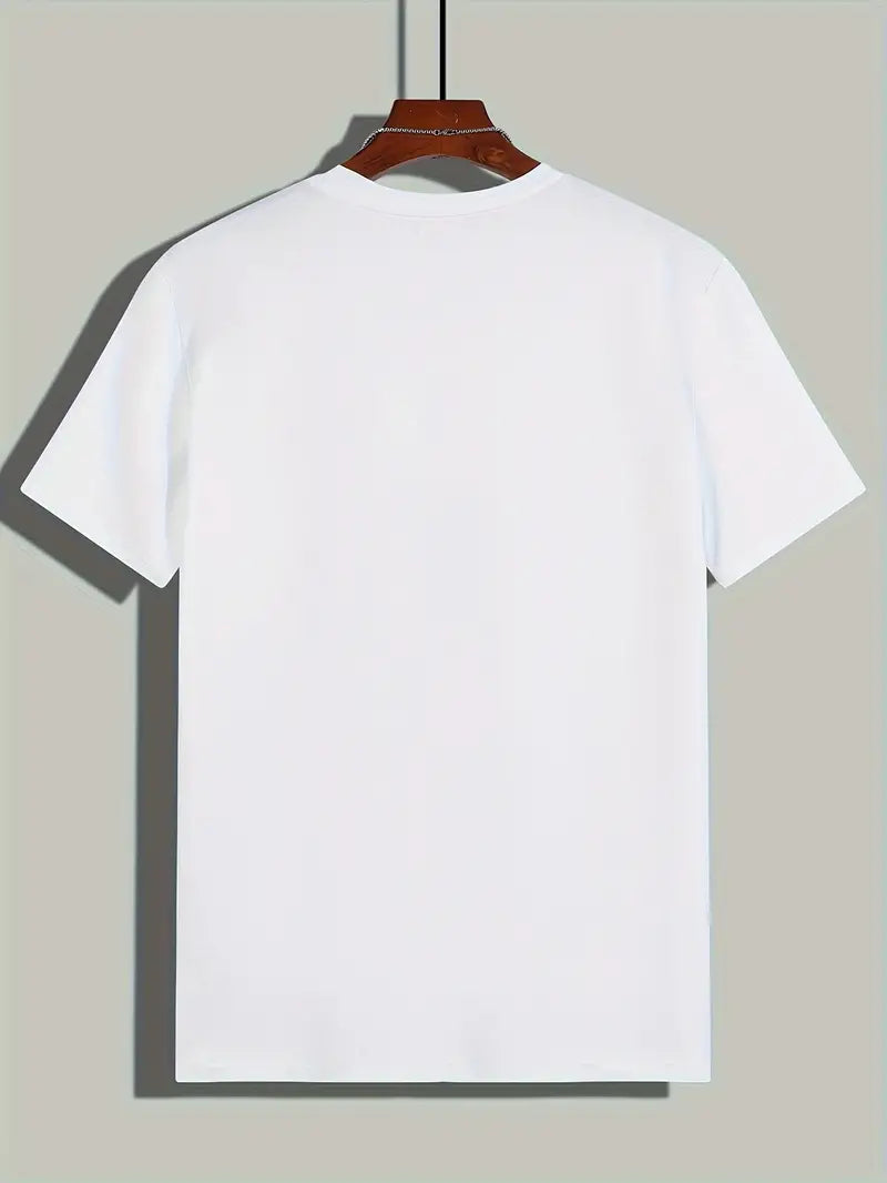 Herr T-shirt - Färgblock Design - Regular Fit - Kortärmad - Rund Hals