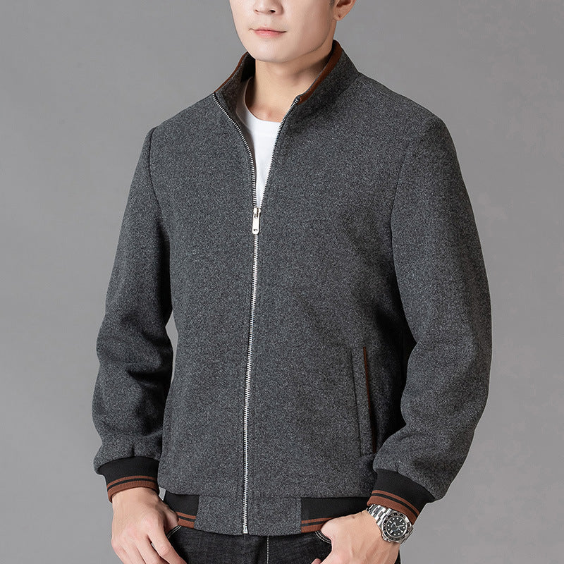 Herrjacka i mocka – Regular fit – Dragkedja – Ribbade muddar – Bombermodell