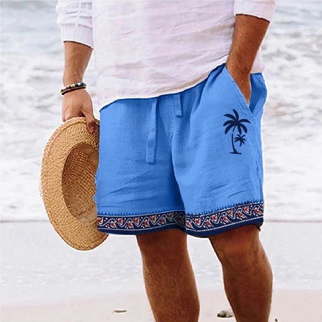 Men’s Lightweight Casual Shorts with Drawstring Waist and Relaxed Fit