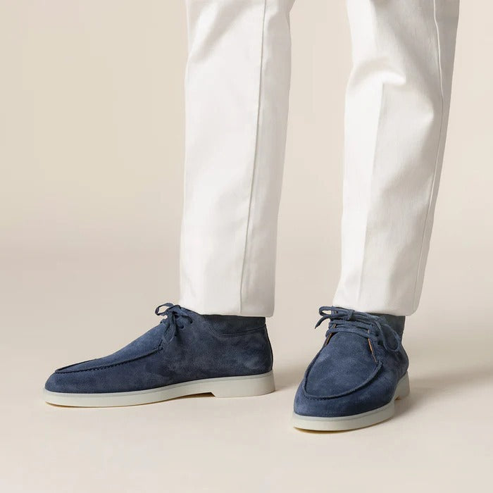 Herrskor snörning – Moc-toe design – Mjuk flexibel ovandel – Gummisula för komfort