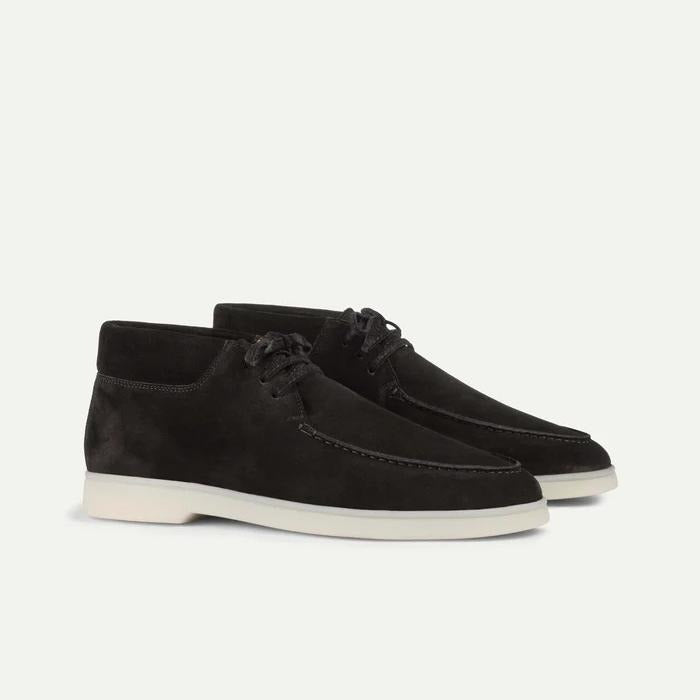 Herrskor snörning – Moc-toe design – Mjuk flexibel ovandel – Gummisula för komfort