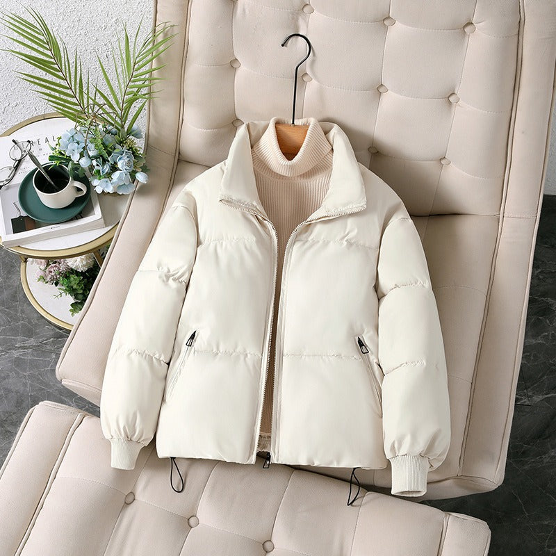 Dam Pufferjacka – Oversized Passform – Quiltad – Ståkrage – Dragkedjefickor