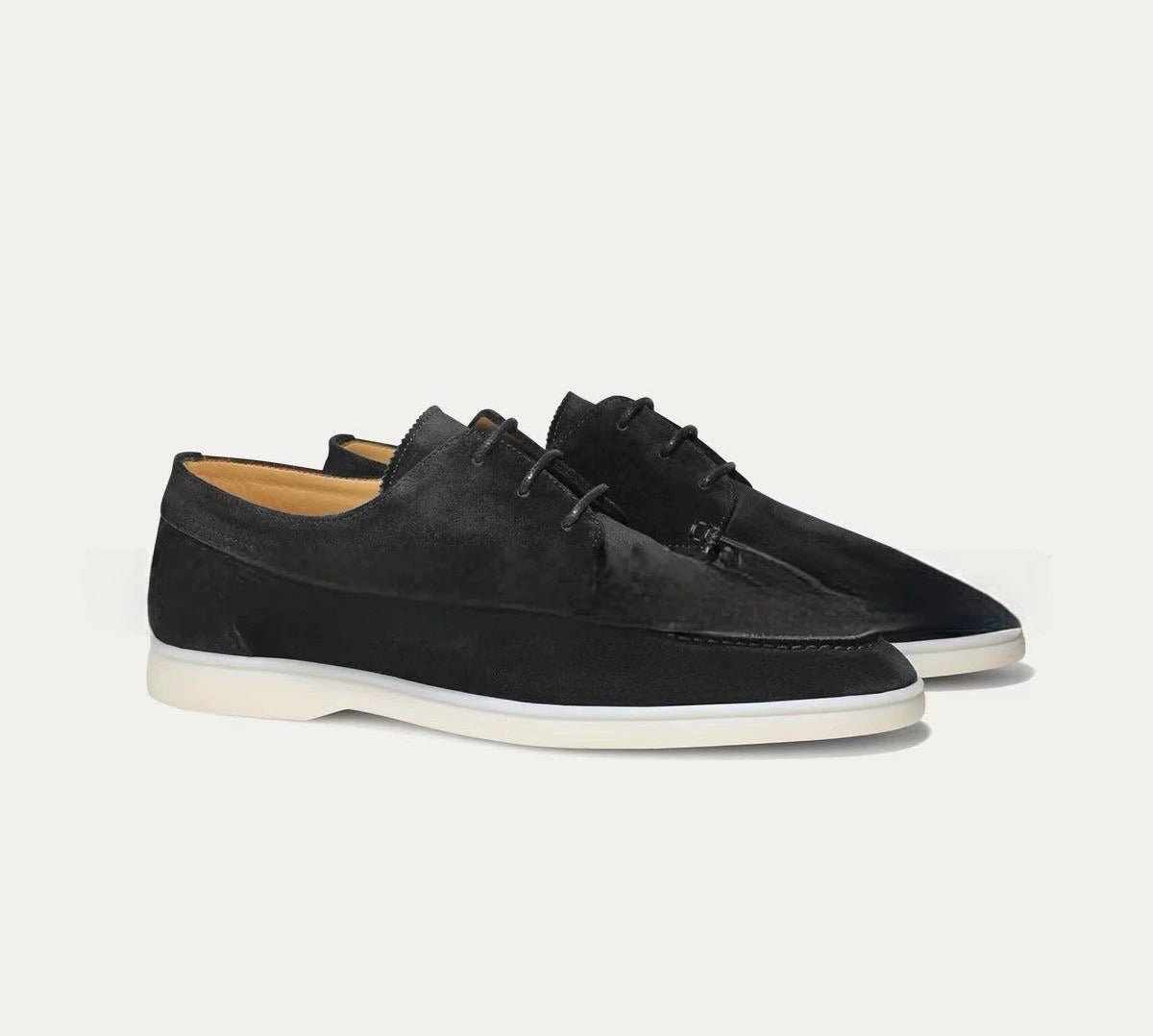 Herrskor snörning – Moc-toe design – Mjuk flexibel ovandel – Gummisula för komfort