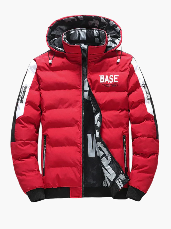 Herrjacka Puffer – Regelbunden Passform – Quiltad Design – Huva med Dragsko