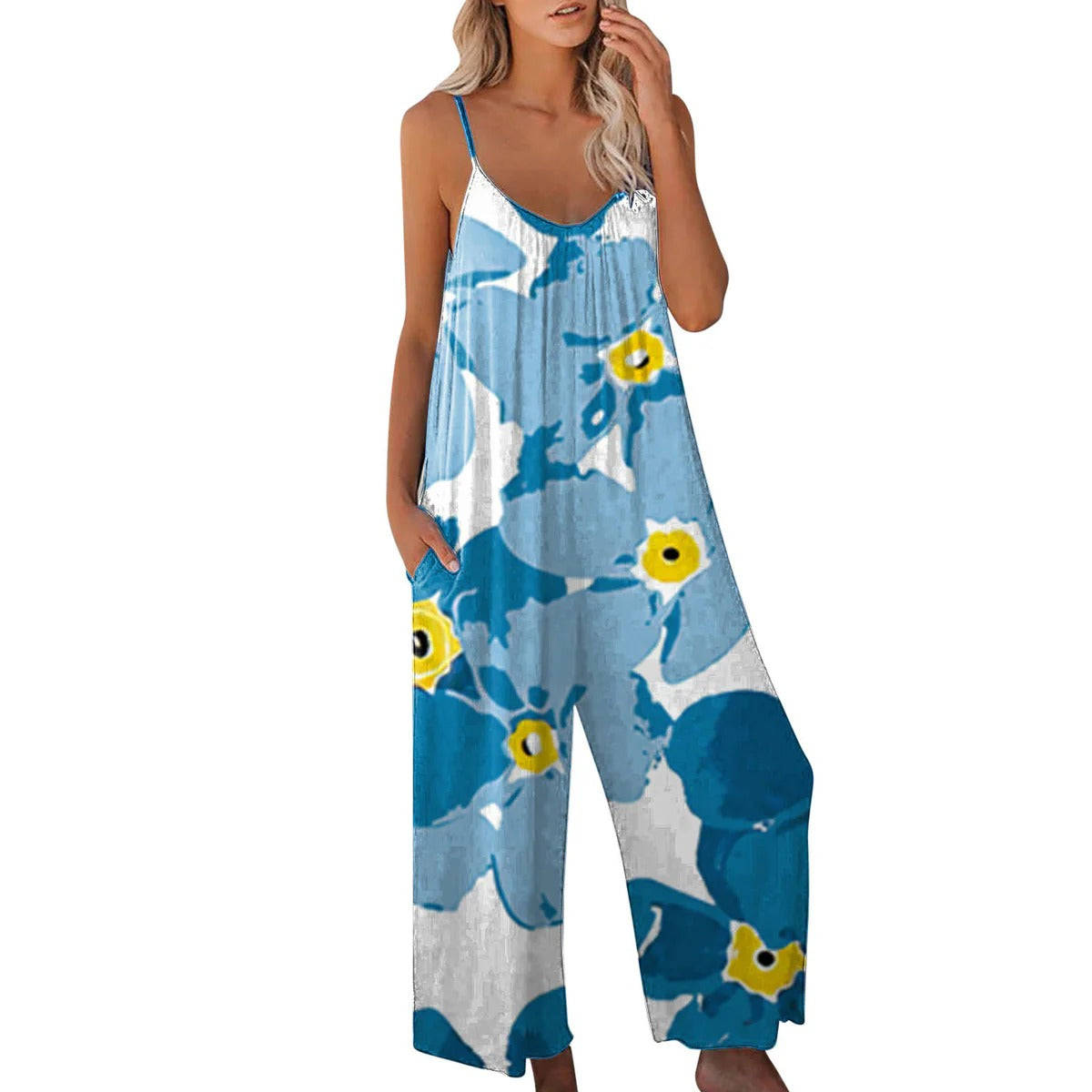 Dam Jumpsuit – Avslappnad Passform – Vida Ben – Spagettiband – Bomullskänsla