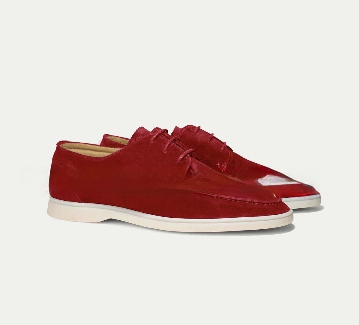 Herrskor snörning – Moc-toe design – Mjuk flexibel ovandel – Gummisula för komfort