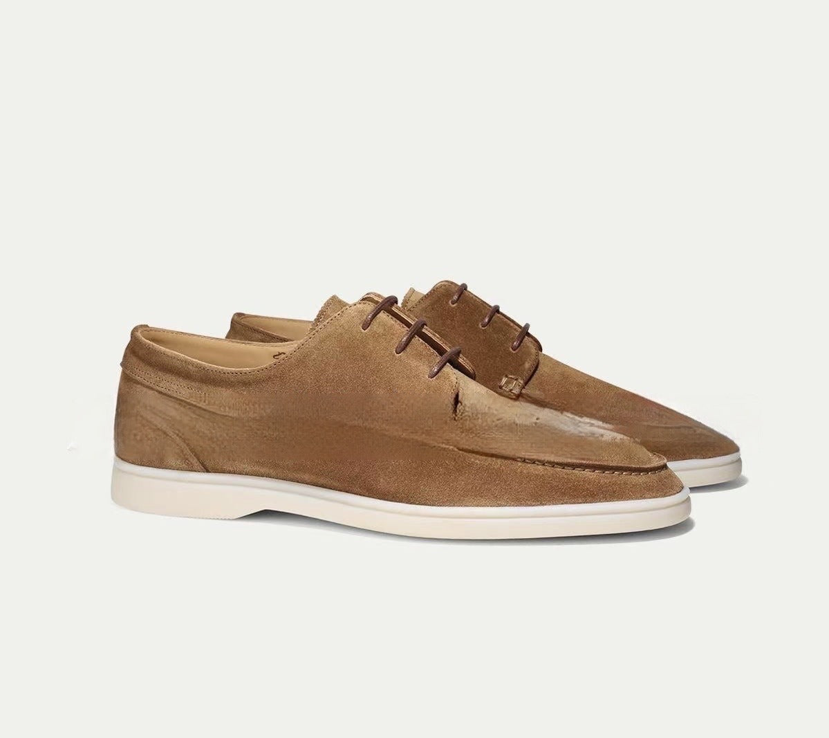 Herrskor snörning – Moc-toe design – Mjuk flexibel ovandel – Gummisula för komfort