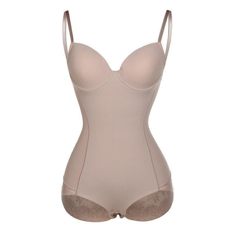 Dam shapewear bodysuit – sömlös kompression – justerbara axelband – formande passform