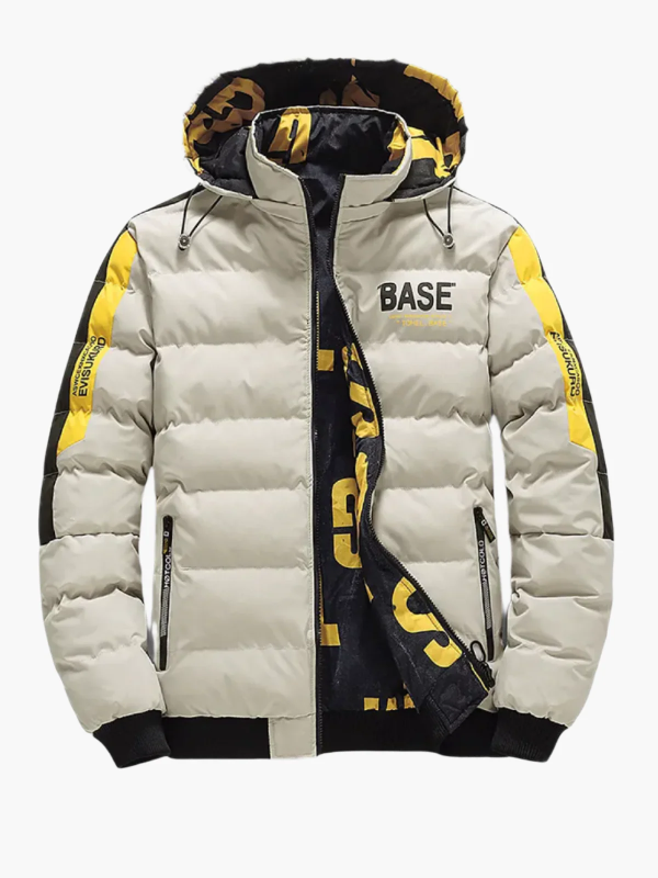 Herrjacka Puffer – Regelbunden Passform – Quiltad Design – Huva med Dragsko