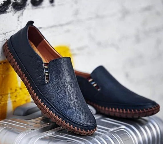 Herrmokasiner – Läder – Slip-on – Bekväm passform – Stilren och mångsidig design
