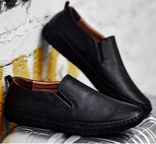 Herrmokasiner – Läder – Slip-on – Bekväm passform – Stilren och mångsidig design
