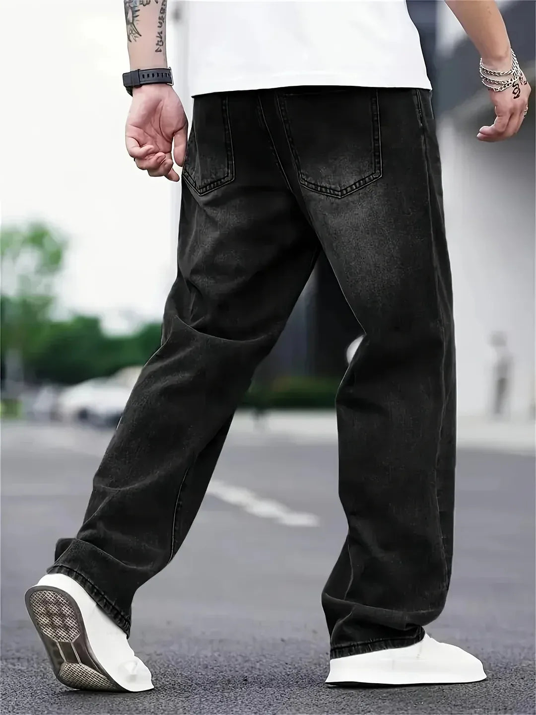Herrjeans – Baggy Passform – Femficksmodell – Helskurna för Avslappnad Streetwear