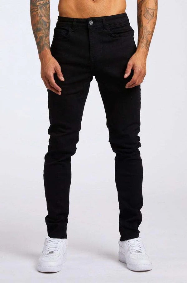 Herrjeans – Slim Fit – Stretchdenim – Femficksmodell – Hellång