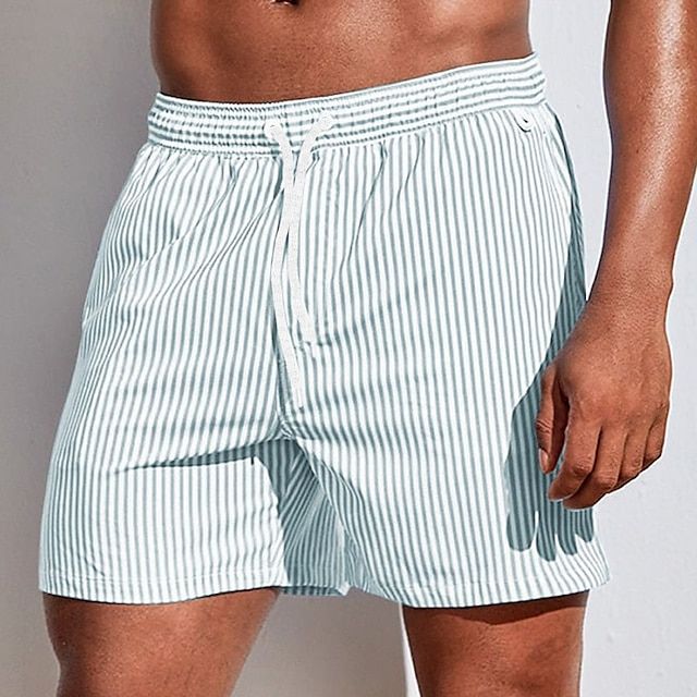 Herr Badshorts – Regular Fit – Snabbtorkande Andningsbart Tyg – Medelhög Längd