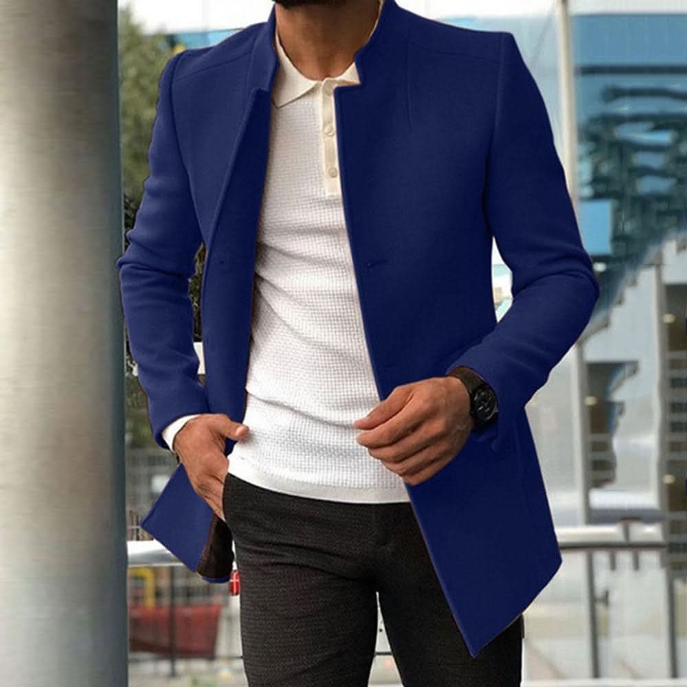 Herrkappa - Ståkrage - Knälång - Elegant och Stilren Design