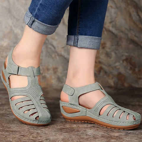 Dam Sandaler – Ergonomisk Passform – Stötdämpande Sula – Justerbar Rem – Andningsbar Design