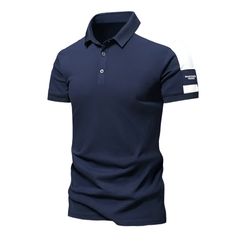 Herrpikétröja – Slim Fit – Kort Ärm – Andningsbar Mix – Modern Smart Stil