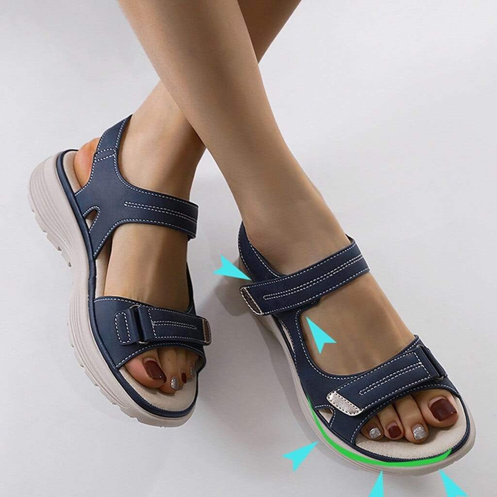 Dam Sandaler – Ortopedisk Design – Justerbara Remmar – Halkfri Ergonomisk Sula