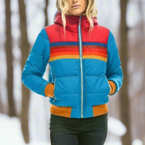 Johanna Pufferjacka | Huva Hög Krage Damjacka