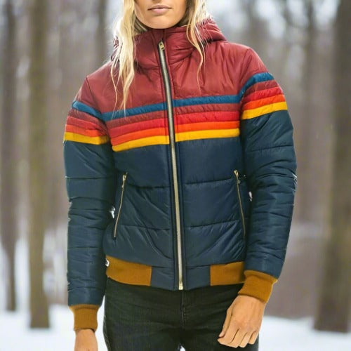 Johanna Pufferjacka | Huva Hög Krage Damjacka