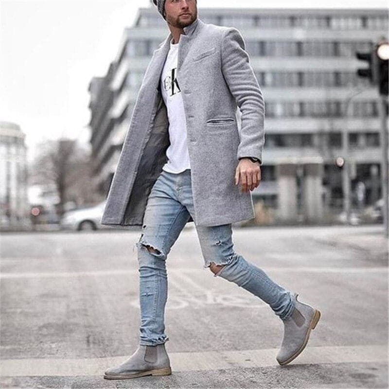 Herr Ullrock - Slim Fit - Lång Enkelknäppt - Klassisk Elegant Ytterplagg