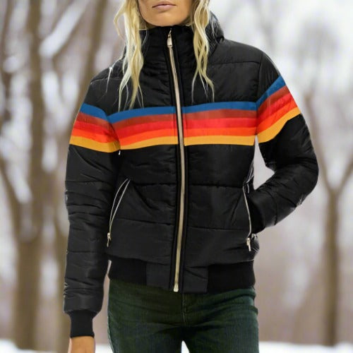 Johanna Pufferjacka | Huva Hög Krage Damjacka