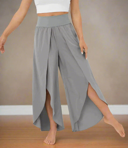 Dam Vida Byxor - Omlott Design - Hög Midja - Elastisk Komfort - Bohemisk Stil