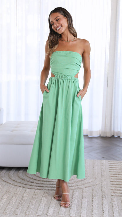 Dam Jumpsuit - Axelbandslös - Vida Ben - Midjecutouts - Sidofickor