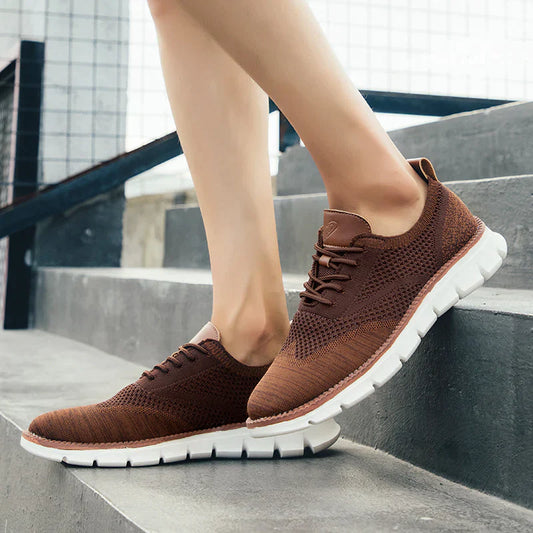 Dam Sneakers - Andningsbart Stickat Material - Lättvikt - Dämpande Komfort