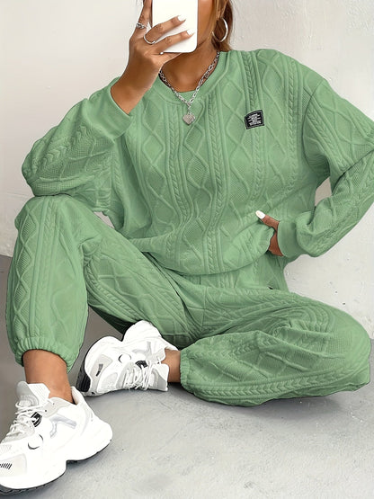 Dam Lounge Set – Avslappnad Passform – Fullängd – Kabelstickad