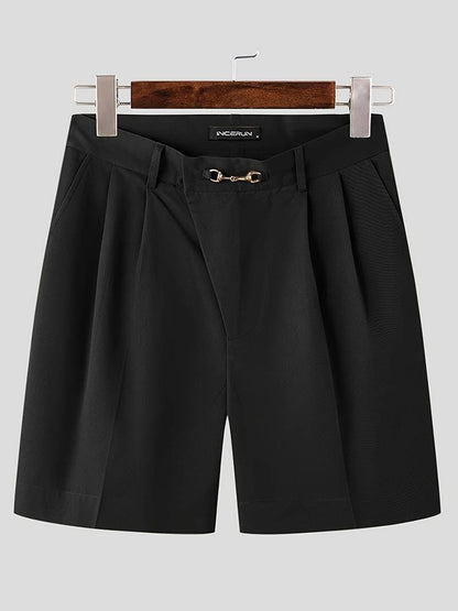 Herrshorts - Skräddarsydda med Frontveck - Avslappnad Passform - Justerbart Spänne