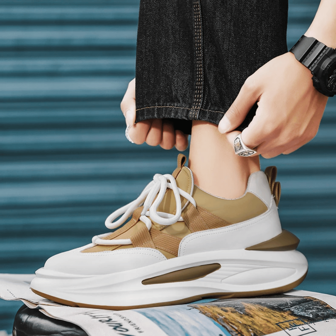 Herr Sneakers - Chunky Sula - Modern Design - Bekvämt Foder - Snörning