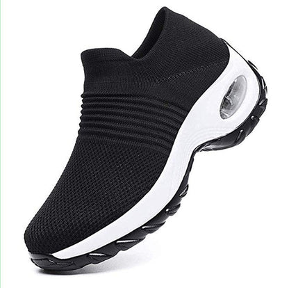 Dam Sneakers – Andningsbar Stickad – Luftkuddsula – Slip-On Bekväm Passform