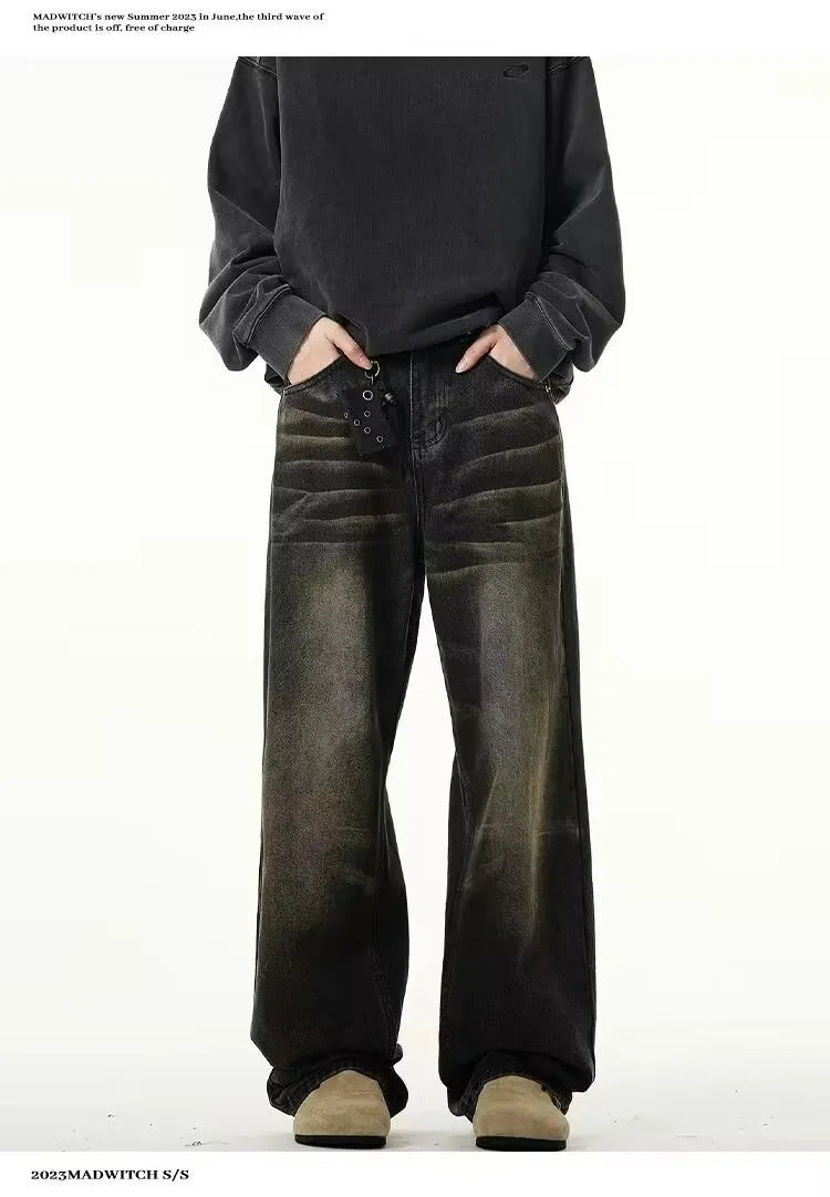 Herr Jeans – Extra Baggy Passform – Vintage Washed Denim – Avslappnad Streetwear