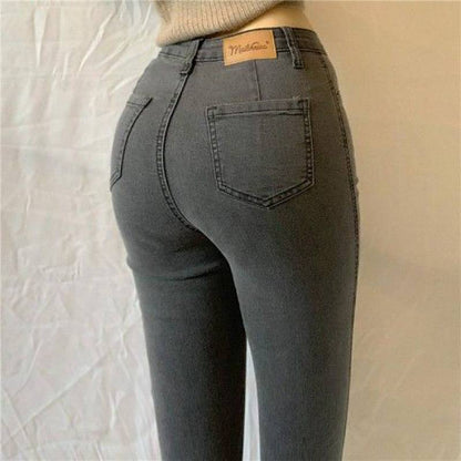 Dam Jeans – Hög Midja – Slim Fit – Stretch Denim – Hellång – Femficks Design